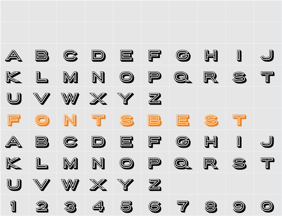 Porter Sans Block Character Map