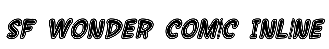 SF Wonder Comic Inline Font Image
