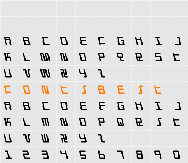 Droid Lover Leftalic Character Map