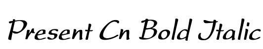 Present Cn Bold Italic Font Image