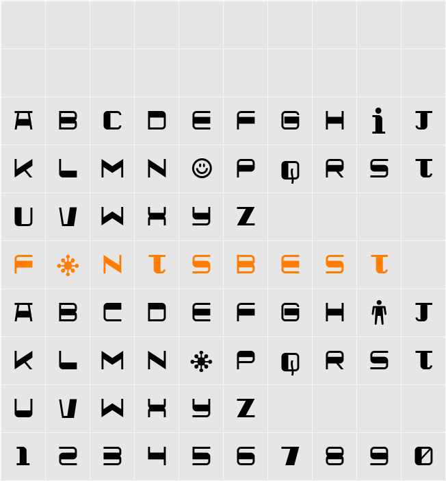 Quickometer Character Map