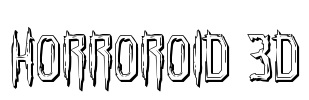 Horroroid 3D Font Image