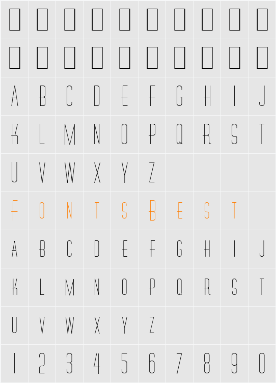 Wire-Extended Character Map