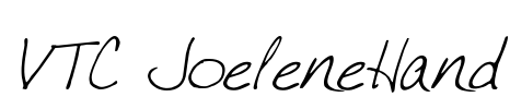 VTC JoeleneHand Font Image
