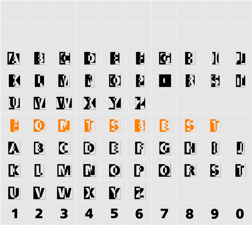 LogoHalfnHalf Character Map