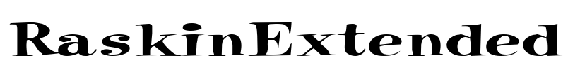 RaskinExtended Font Image