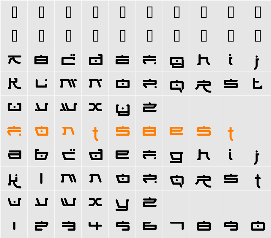 FungFoo Character Map