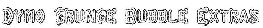 Dymo Grunge Bubble Extras Font Image