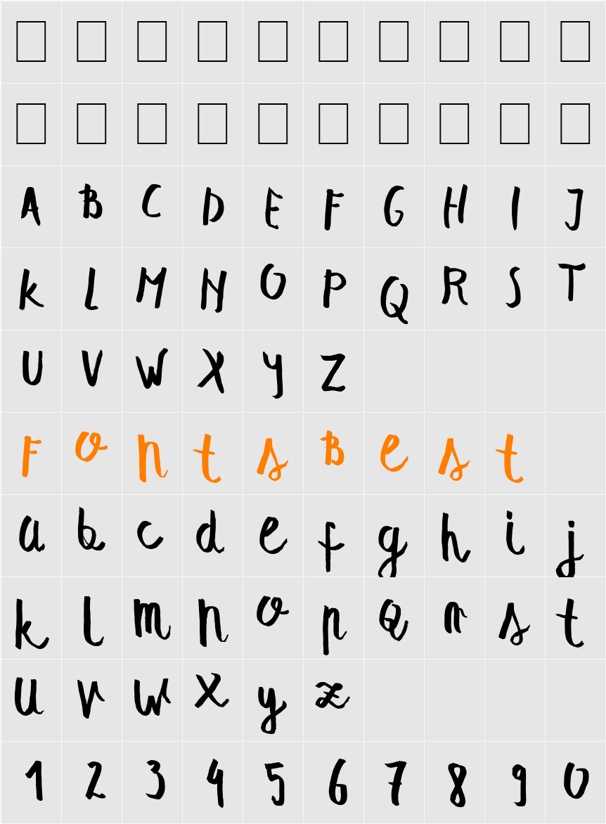 summer soul script Character Map