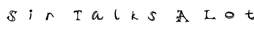 Sir Talks A Lot Font Image
