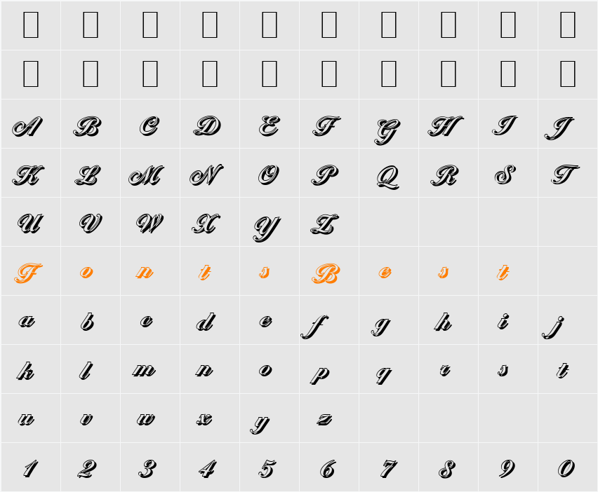 NicholasBeckerShadow Character Map