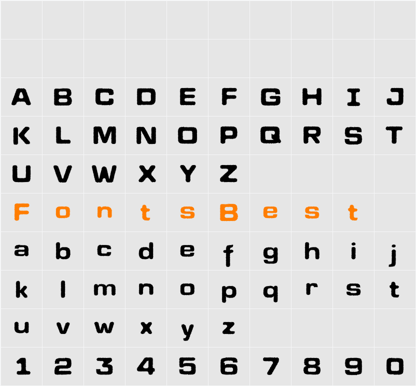 a_LineaSansRgh Character Map