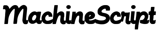 MachineScript Font Image