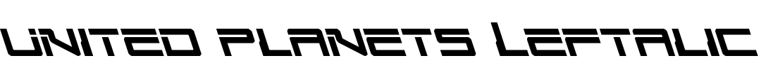United Planets Leftalic Font Image
