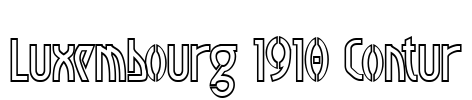 Luxembourg 1910 Contur Font Image