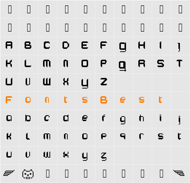 EdekaSupertoll Character Map
