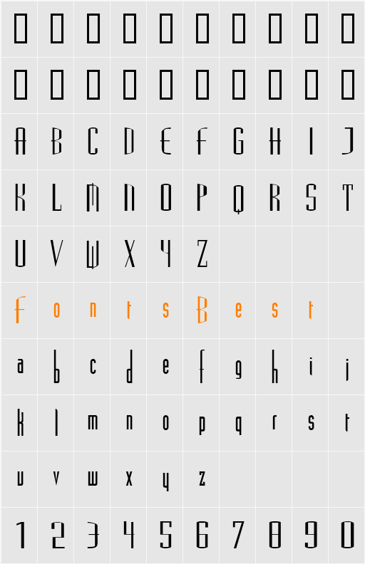 VascoSSK Character Map