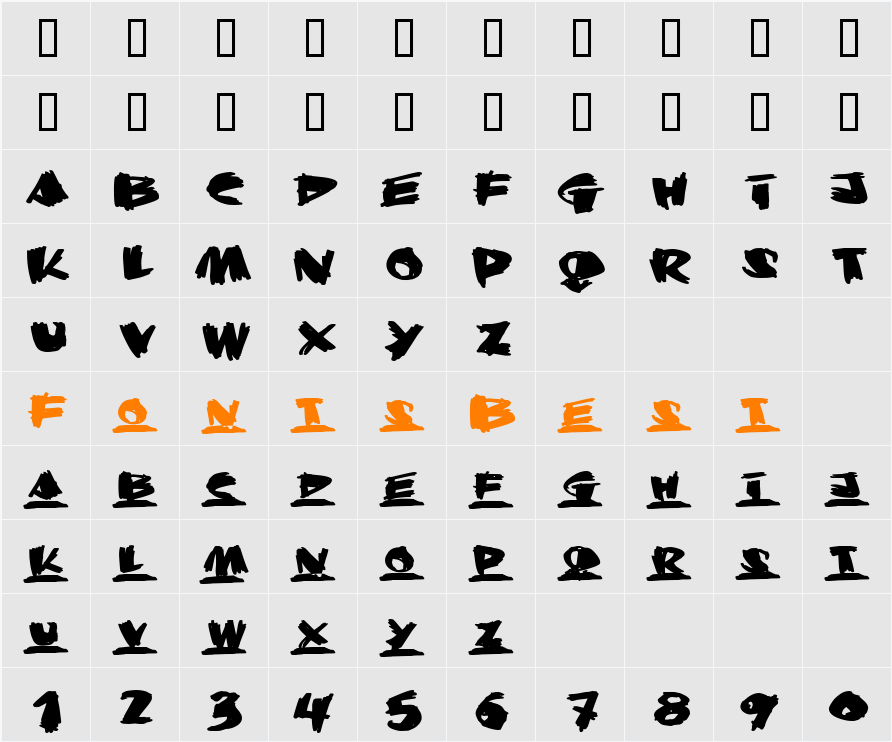 Krunch Bunch Character Map