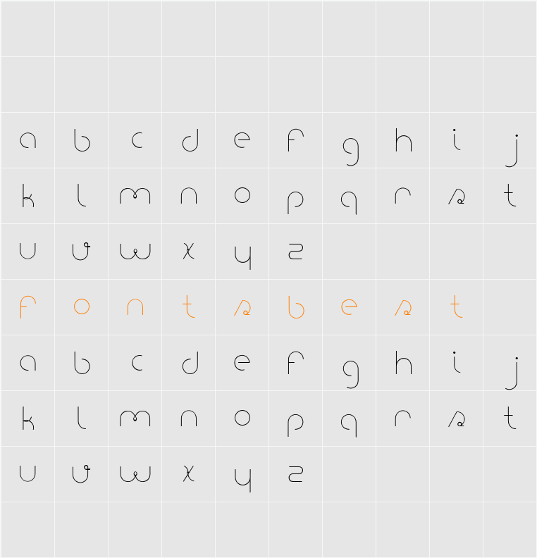 portatil font Character Map