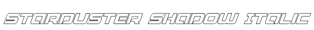 Starduster Shadow Italic Font Image