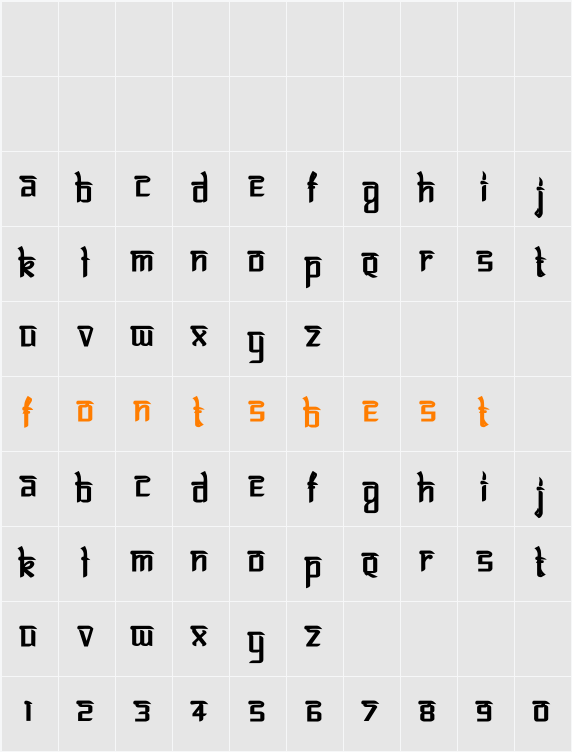 Bitling lipika Character Map