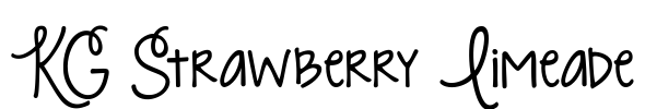 KG Strawberry Limeade Font Image