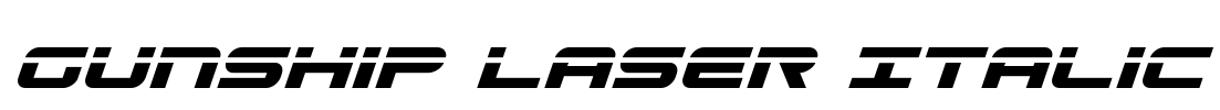 Gunship Laser Italic