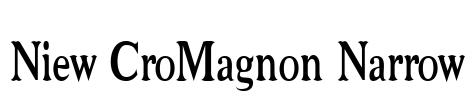Niew CroMagnon Narrow Font Image