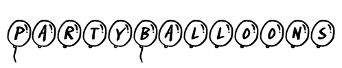 PartyBalloons Font Image