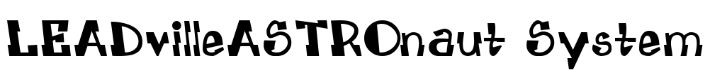 LEADvilleASTROnaut System Font Image