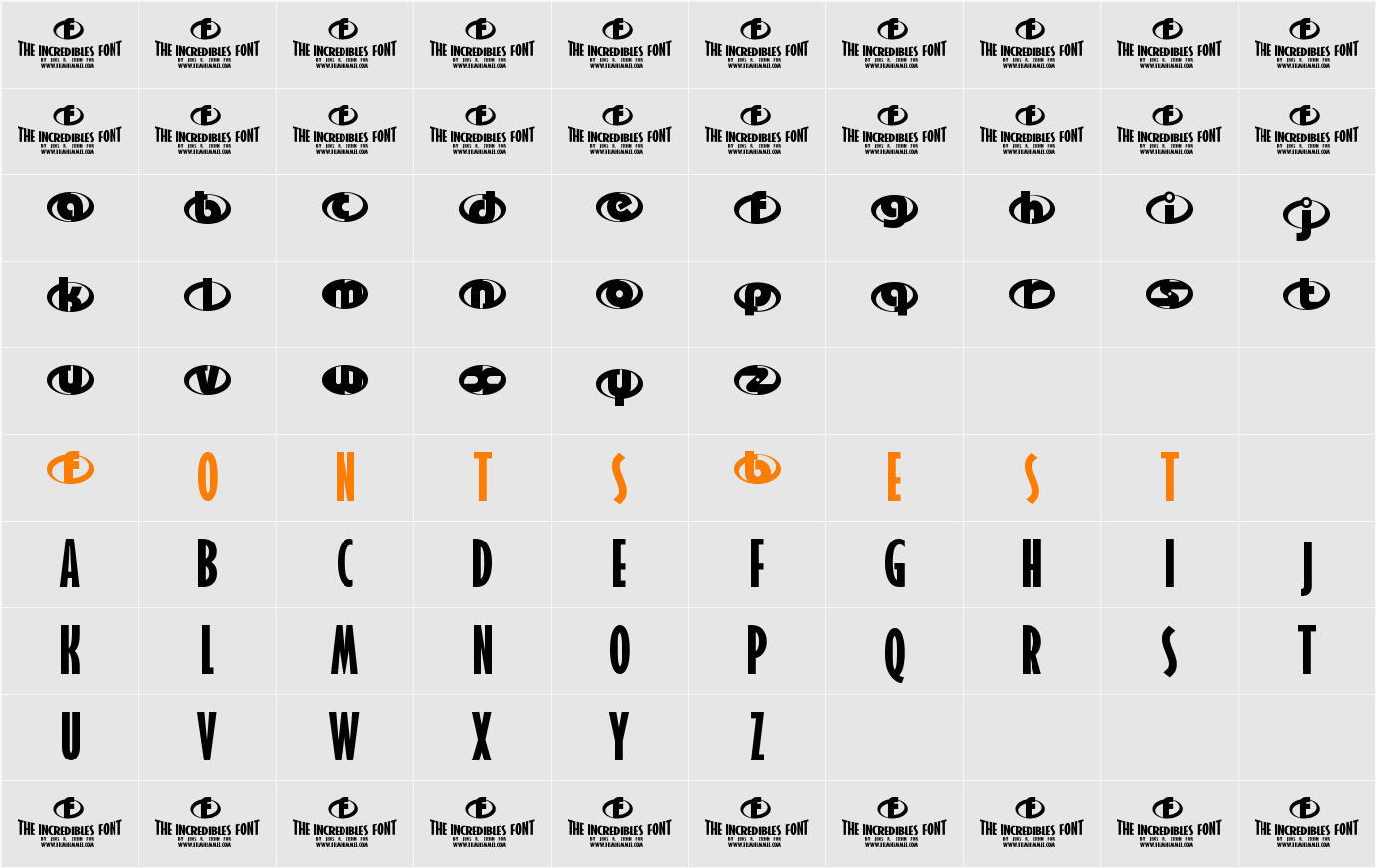 the Incredibles Character Map