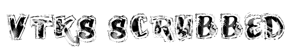VTKS SCRUBBED Font Image