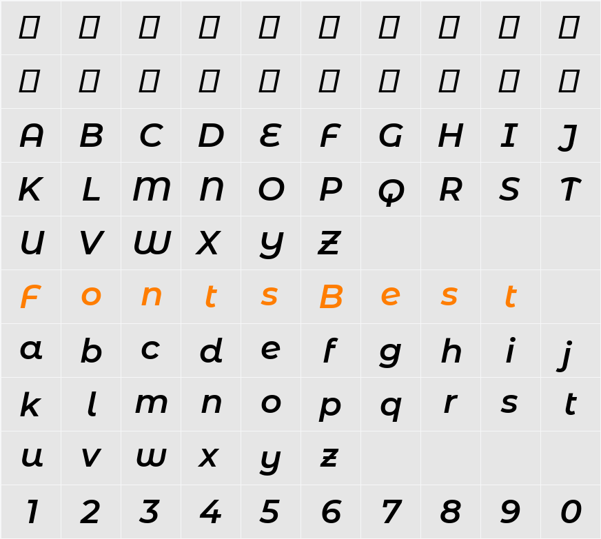 Montserrat Alternates SemiBold Character Map