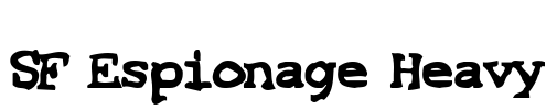 SF Espionage Heavy Font Image