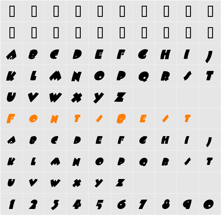 SwaggSCapsSSK Character Map