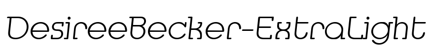 DesireeBecker-ExtraLight Font Image
