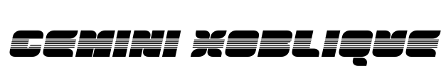 Gemini XOblique Font Image