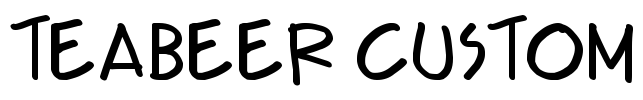 Teabeer Custom Font Image