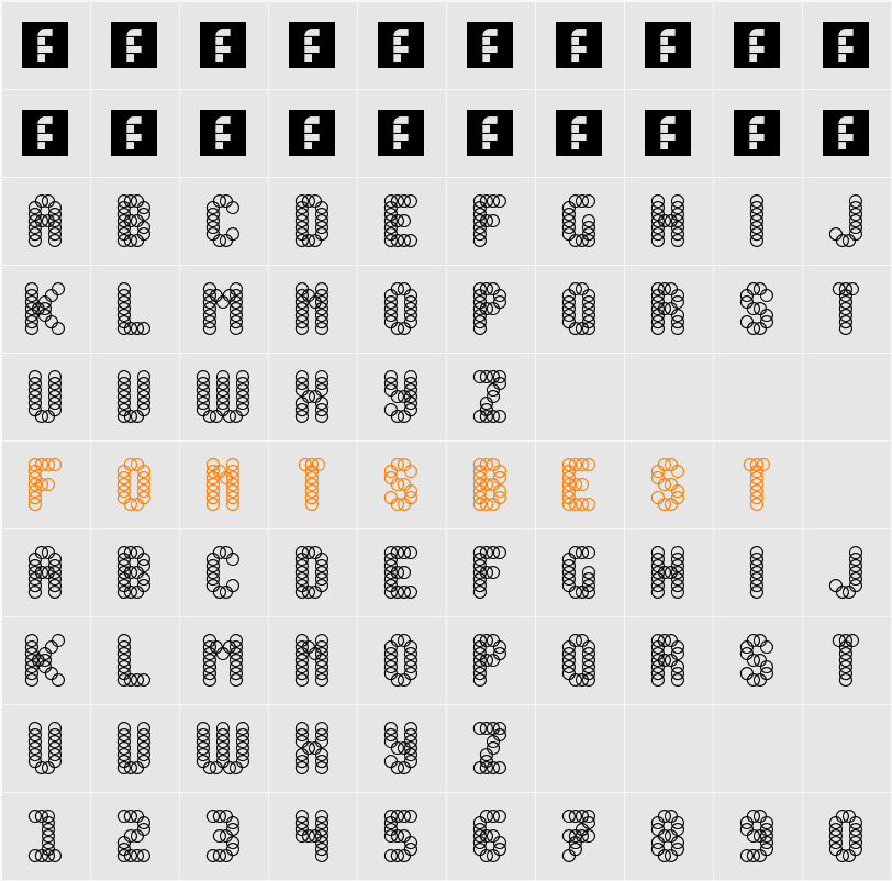 Slink Character Map