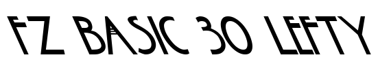 FZ BASIC 30 LEFTY Font Image