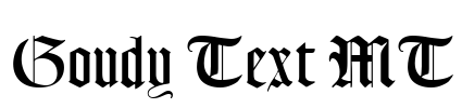 Goudy Text MT Font Image