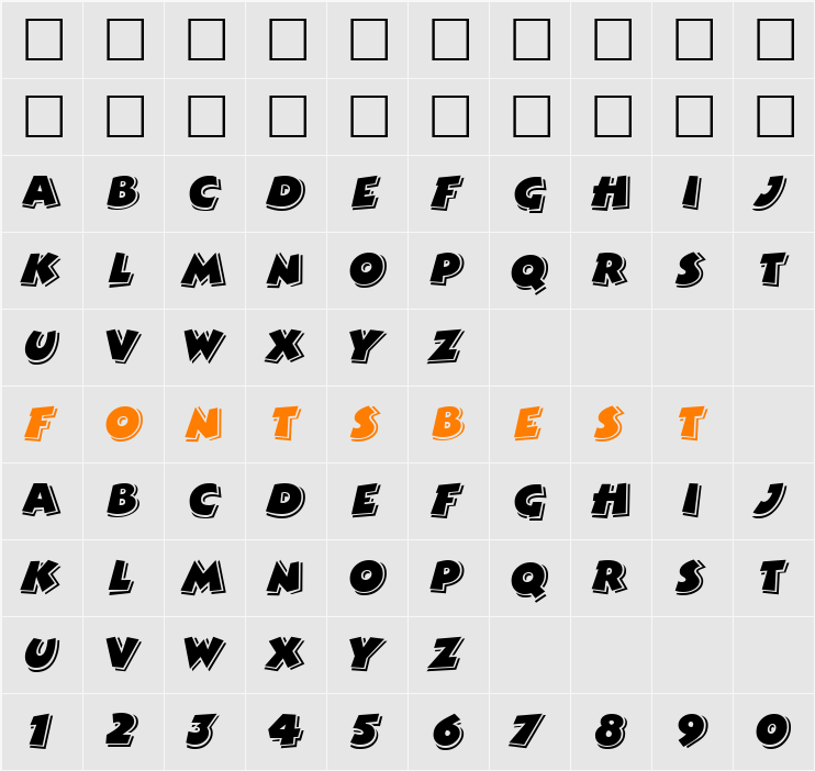 ComixHighlight Character Map