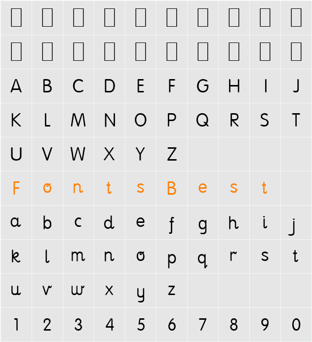 603-CAI978 Character Map