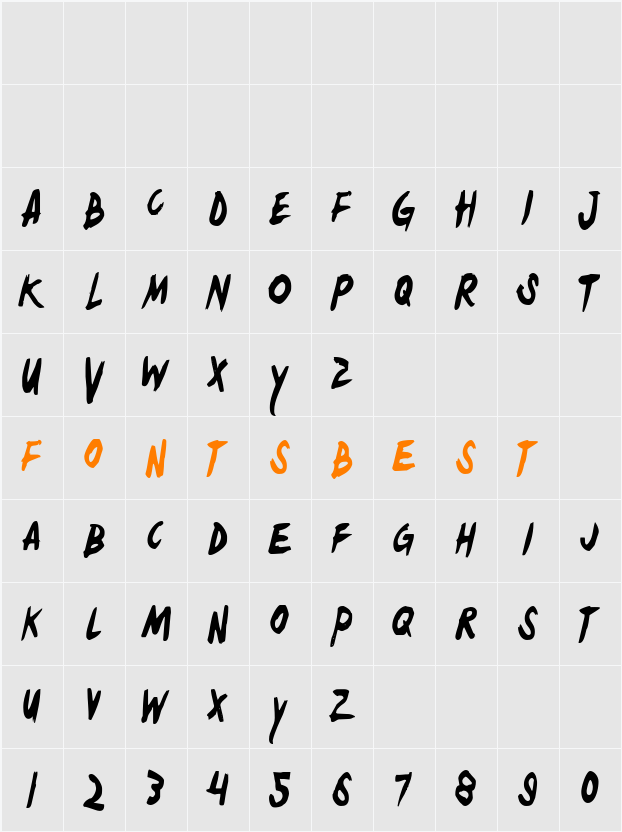 Yellowjacket Condensed Character Map