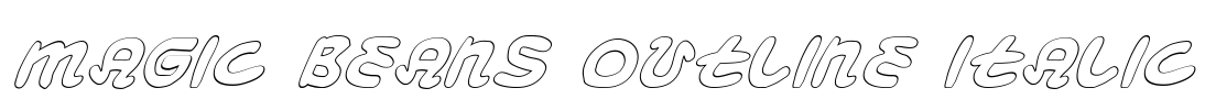 Magic Beans Outline Italic