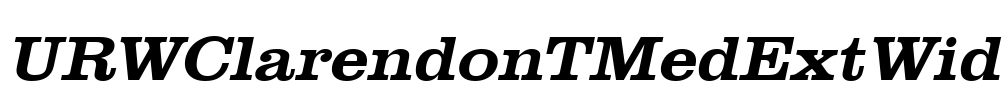 URWClarendonTMedExtWid Font Image