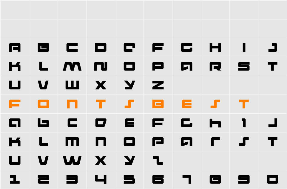 Pulse Rifle Character Map