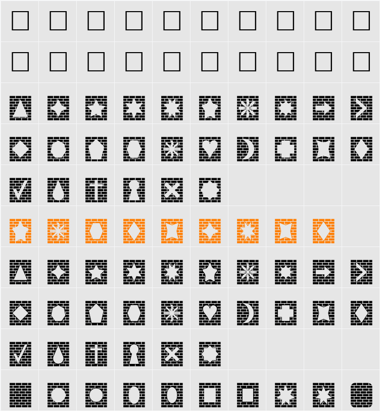 Bricks n Things Character Map