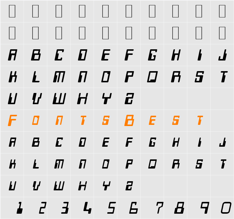 Keys Character Map