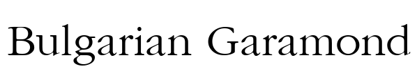 Bulgarian Garamond